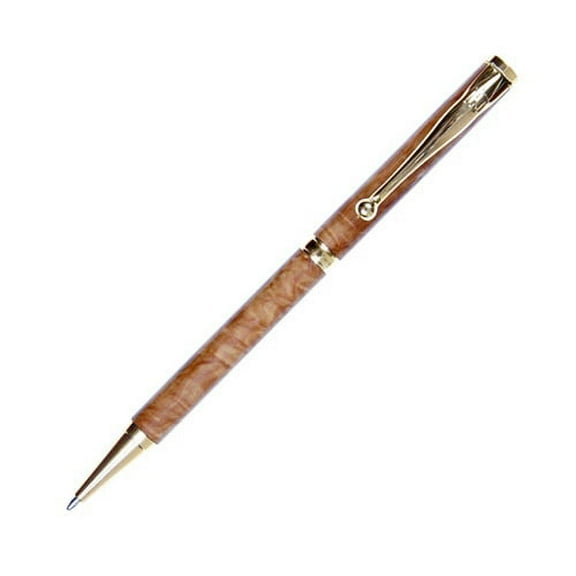 Slimline Twist Pen - Brown Mallee Burl