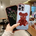 thumbnail image 3 of FIEWESEY Compatible iPhone 12 Pro Phone Case, Cool Bear Shockproof Fashion Full Protection Soft TPU Scratch Slim Case for iPhone 12 Pro 6.1 inch (Red), 3 of 6