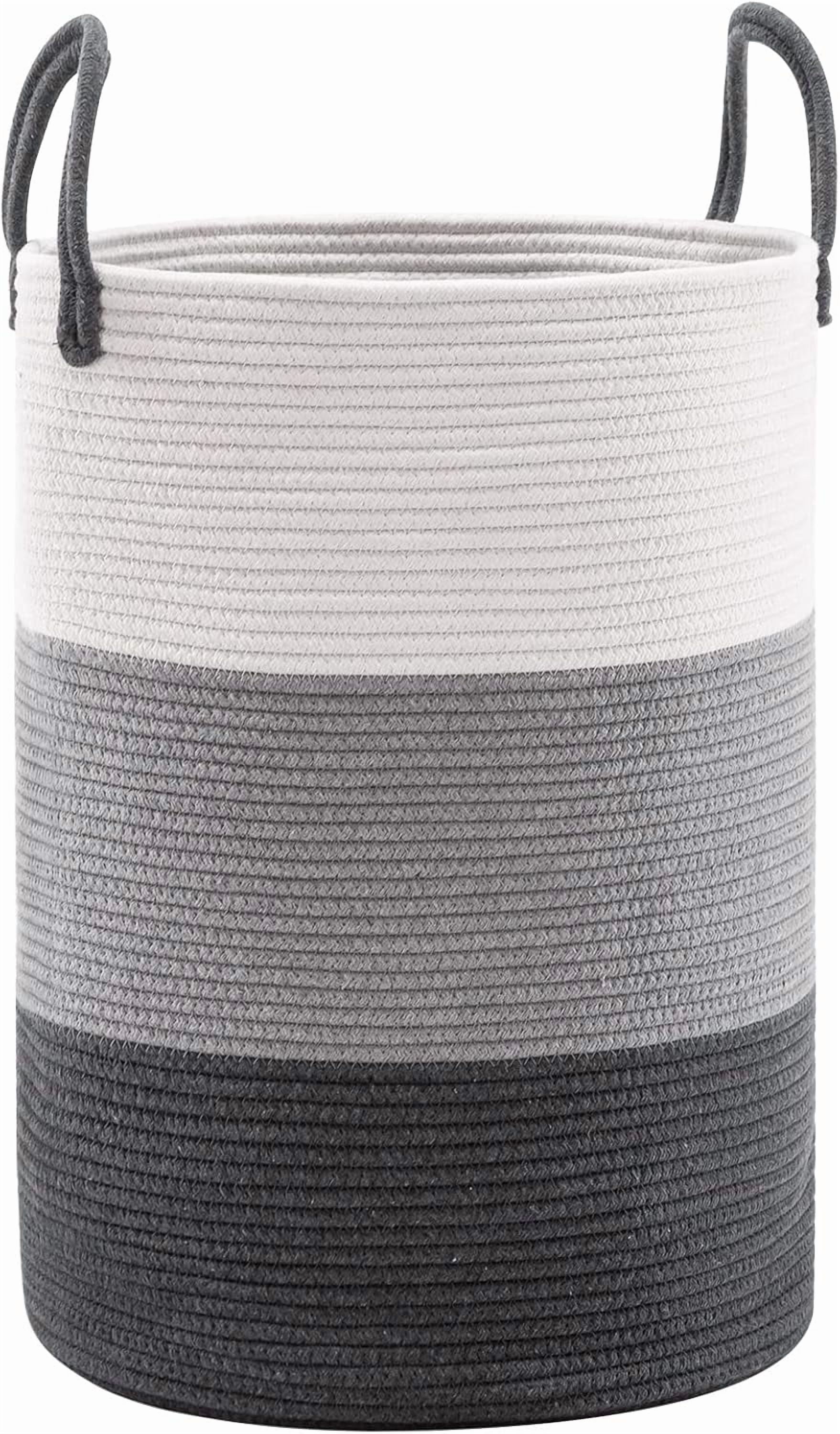 YOUDENOVA Laundry Hamper Basket, Woven 58L Tall Laundry Basket for Blanket Organizer- Nursery Hamper for Bedroom And Bathroom Storage