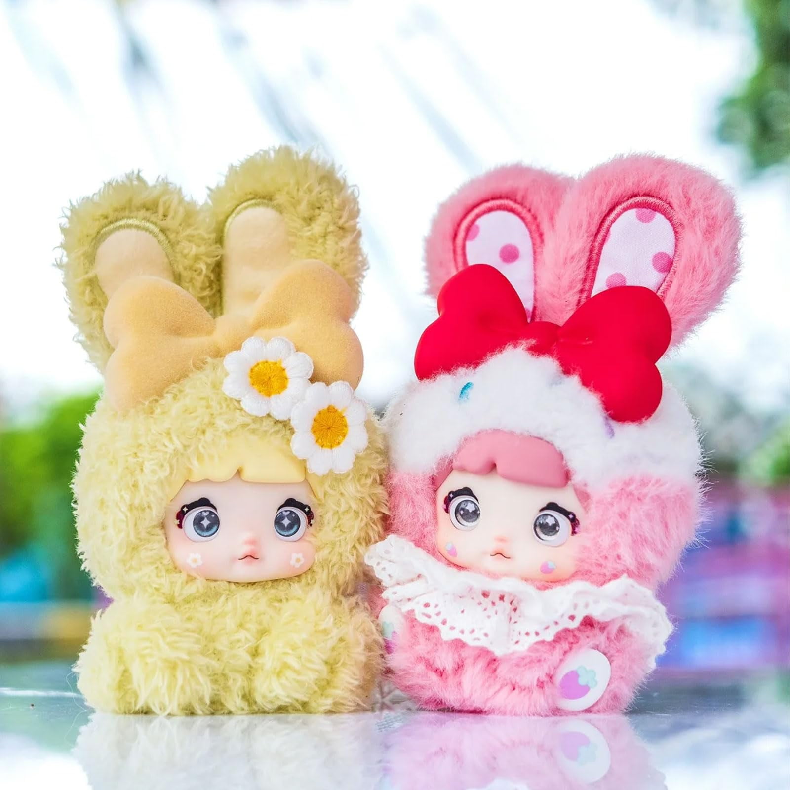 Blind Box Plush Blind Box Small Cute Plush Bunny Stuffed Animal Stuffed Bunny Plush Collectible Doll for Display Gifting Single Pack