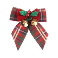 thumbnail image 4 of ER 4 Uds. Con campanas, lazo de Navidad, colgante para árbol de Navidad, caja de regalo, decoración de lazo de Navidad, decoraciones navideñas hechas a mano Rojo Verde, 4 of 5