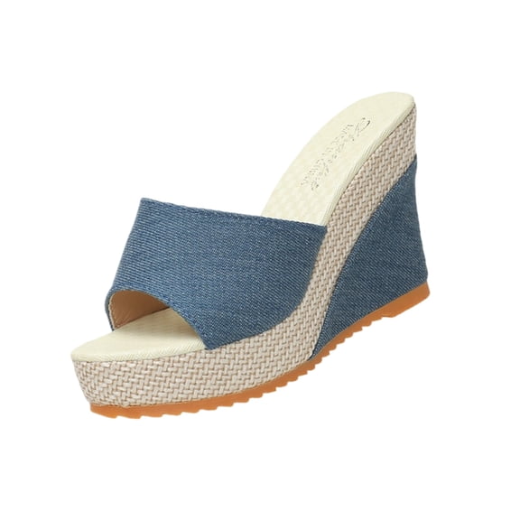 longantii Womens Orthopedic Sandals Arch Support Summer Flat Sandals Lightweight Non Slip Slip on Walking Shoes Beach 2026 Orthopedic Shoes Blue