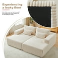 thumbnail image 6 of TUANLUO Chaise Lounge Indoor, 87" Oversized Upholstered Sectional Couch for Living Room, Corduroy 2-Seater Lounge Chair, No Assembly Required, Beige, 6 of 12