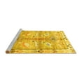 thumbnail image 2 of Ahgly Company Machine Washable Indoor Square Persian Yellow Traditional Area Rugs, 6' Square, 2 of 4