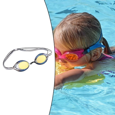Swimming Goggles for Adults Transparent Swimming Goggles for Women, Men, fog And Swimming Goggles for Young People, Without - Black Gold