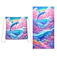 thumbnail image 1 of Foldable Beach Towel Printed Bath Towel All-in-one Beach Towel All-in-one Bag For Storage, 1 of 5