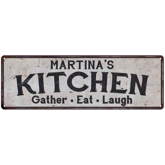 MARTINA's Kitchen Gift Rustic Chic Decor Gift 6x18 Sign 206180051844