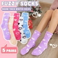 thumbnail image 2 of KinKnit Womens Fuzzy Socks Slipper Soft Cabin Plush Warm Fluffy Winter Sleep Cozy Adult Socks, Valentines Day Gifts, 2 of 9
