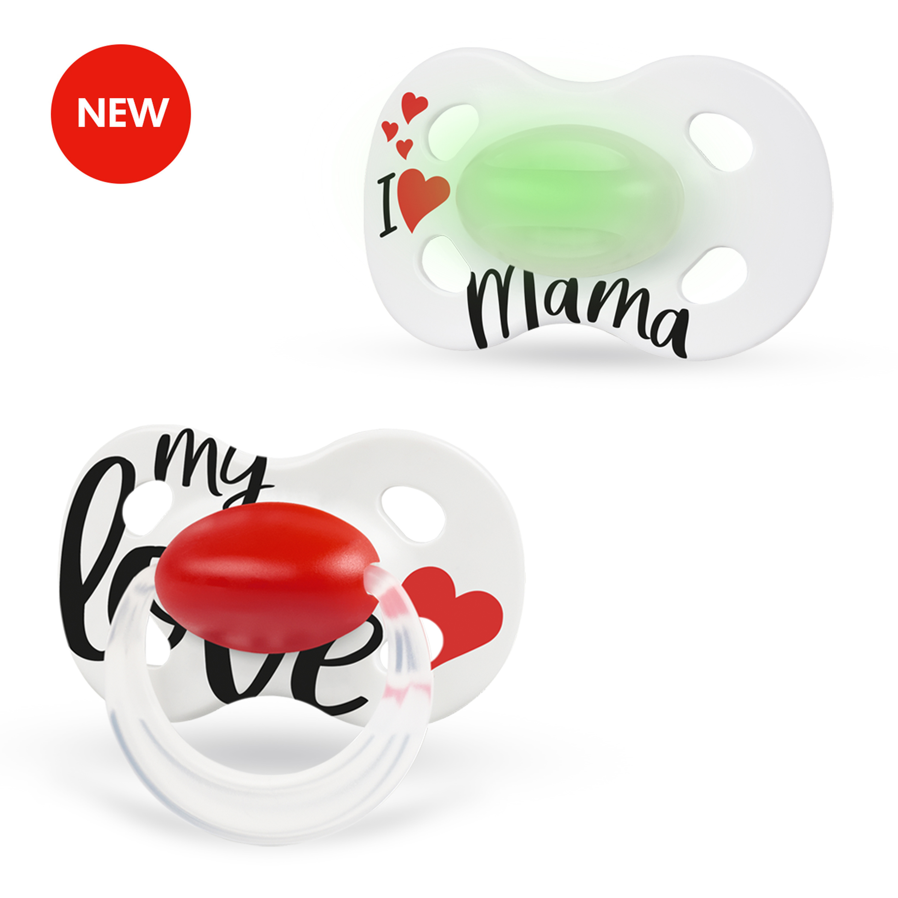 Medela Baby Day and Night Pacifiers, My Love with Glow in the Dark