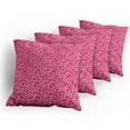thumbnail image 5 of Ambesonne Geometric Throw Pillow Cover 4 Pack, Modern Feminine Rounds, 16", Raspberry Pink, 5 of 7