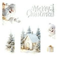 thumbnail image 2 of Pegatinas de pared con copos de nieve navideños Fiudx para decoración de espejos y puertas, 2 of 7