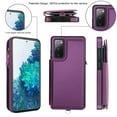 thumbnail image 6 of for Samsung Galaxy S20 FE Crossbody Wallet Phone Case with Card Holder&Zipper, Back Flip Folio PU Leather Kickstand Card Slots Case for Women Girls, Double Magnetic Clasp Shockproof Cover,Darkpurple, 6 of 8