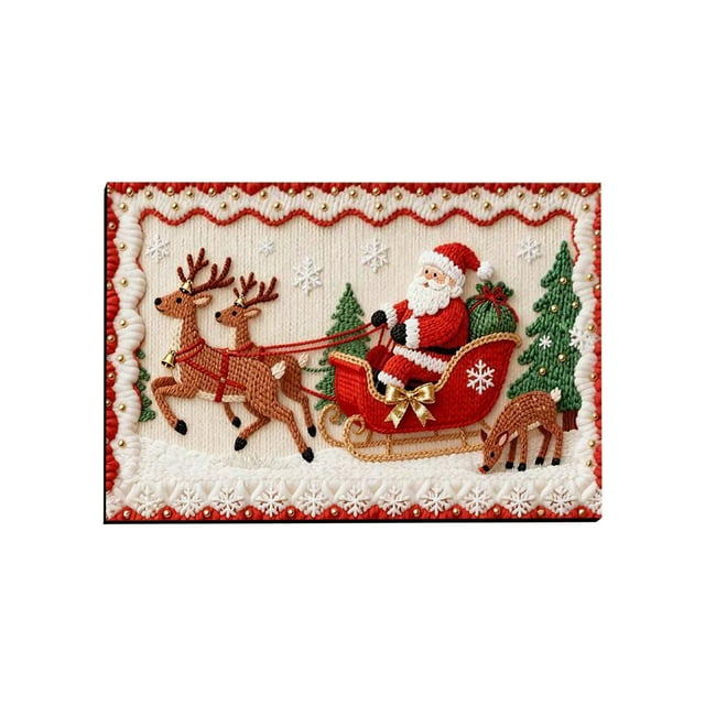 Tapis de Porte Tissé en Boue de Diatomée 60 cm x 40 cm Polyester pour Intérieur et Entrée