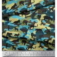 thumbnail image 2 of Soimoi Poly Georgette Fabric Animals & Camouflage Print Fabric by The Yard 42 Inch Wide, 2 of 3