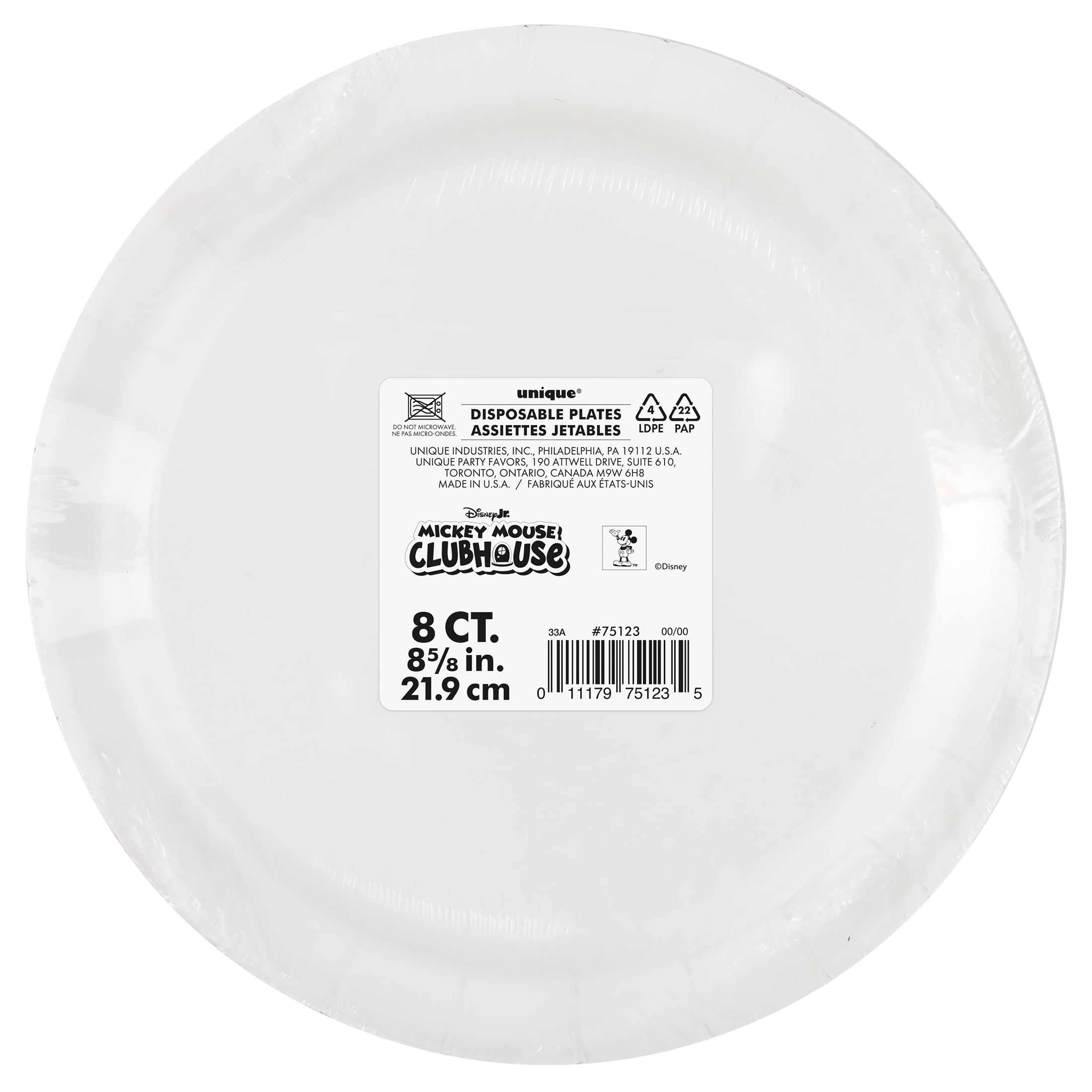 Disney Mickey & Friends Clubhouse Round 9” Dinner Plates, 8ct