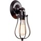 thumbnail image 1 of Aplique de pared industrial Iluminación vintage Aplique de pared de alambre rústico ajustable Aplique de pared de jaula de metal Lámpara estilo Edison Luz de porche antigua (bombilla no incl, 1 of 5