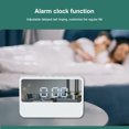 thumbnail image 2 of Naiovety Despertador digital LED Dormitorio Snooze Time Clocks Home Hotel Operado por Sala de estar Espejo interior Blanco Decoración del hogar Verde, 2 of 6