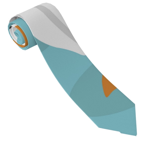 Vsdgher Three White Geese Print Ties for Men 4.7" Formal Necktie Wedding Accessory Men's Business Ties for Wedding Bussiness Work