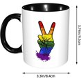 thumbnail image 3 of Pride Day Lgbt Gay Peace Love Coffee Mug Funny Novelty Ceramic Tea Cup Microwave Safe 11oz Office And Home Ideal Cup For Men Women, 3 of 8