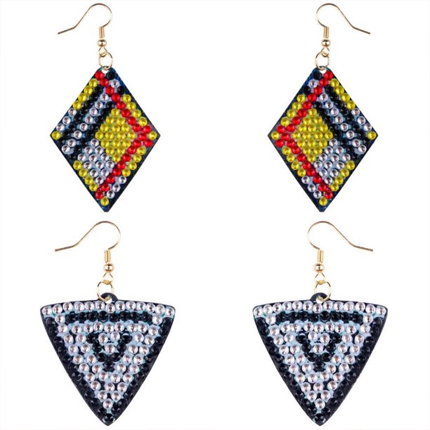 Kit Pendientes 5D DIY Con Taladro Irregular Doble Cara
