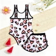 thumbnail image 4 of MEZZALL Children Girls Swimwear Two Piece Toddler Big Kids Swimsuit With Shorts Cute Summer Heart Print Beach Bathing Lovely Bathing Suit Beachwear, 4 of 6