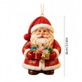 thumbnail image 3 of Christmas Santa Claus Acrylic Ornament, Decorative Hanging Pendant, Xmas Tree Holiday Party Home Decor Gift Use, 3 of 6