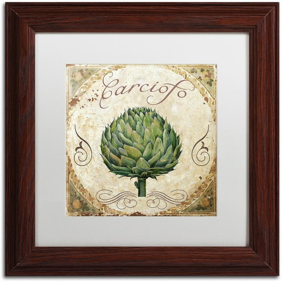 Trademark Fine Art "Mangia III" Canvas Art by Color Bakery White Matte, Wood Frame