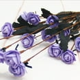 thumbnail image 2 of pitrice Artificial Flowers Decorative DIY Party Desktop Roses Bouquet Bedroom Romantic Table Simulation Home Room Decor Outdoor Purple, 2 of 4