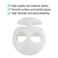 thumbnail image 4 of Uxcell Spring Locks Cord End Fastener Hole Toggle Stopper Plastic White 10pcs, 4 of 7