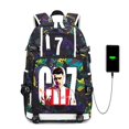 thumbnail image 1 of Soccer Player R-onaldo Multi-function School Bag, Travel Laptop Bag With USB Charging Port, Student School Bag-Jinjin, 1 of 3