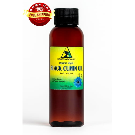 Black Cumin Seed Oil Unrefined Organic Virgin Raw Cold Pressed Fresh Pure 2 oz