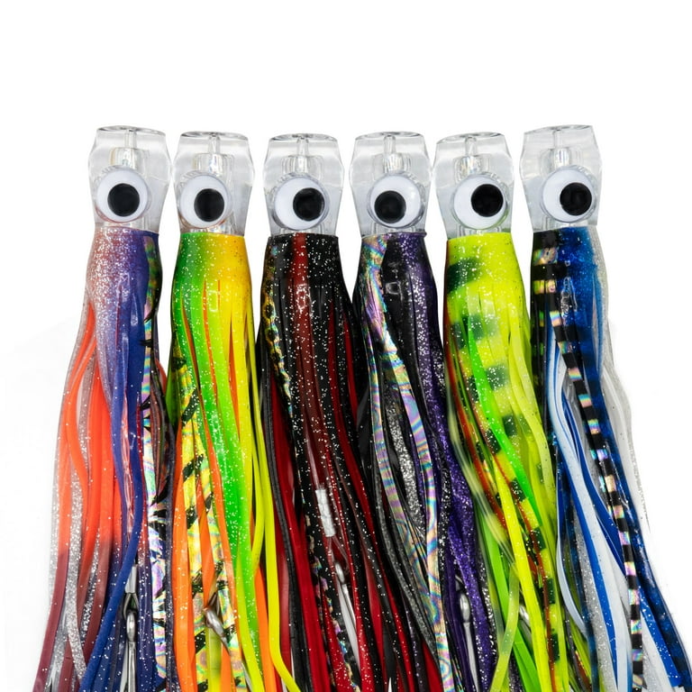 Rite Angler 9″ Chugger Head Trolling Lures Set of 6 Teasers in