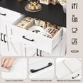 thumbnail image 6 of Homfa Buffet Cabinet with 2 Drawers and 4 Doors, Kitchen Sideboard Storage Cabinet, Farmhouse Coffee Bar Cabinet for Dining Room, White & Brown, Black & White, 6 of 7
