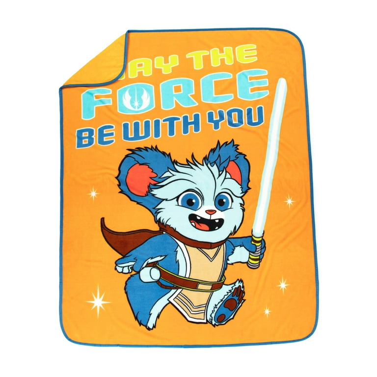 Young Jedi Adventures Kids Throw 46 x 60 Microfiber Yellow Star Wars