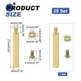 thumbnail image 2 of Uxcell Male Brass Hex Spacer Standoffs Screws Nuts, Hex Column Screw Nut Assortment Kit M2*18+3, 2 of 7