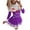 Purple, variant on Lilgiuy Women Casual Dress Christmas Printed O-Neck Pleated Skirt Long Sleeve Dress