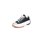 Converse Women's Run Star Hike Ox Sneakers, Black/White/Gum, 9.5 Medium US