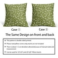 thumbnail image 6 of Lime Green Pillow Covers 18x18 Set of 2 Vintage Floral Rustic Old Style Cute Flower Print Decorative Outdoor Pillowcases Seasonal Farmhouse Throw Cushion Case Decor for Couch Sofa Bed, 6 of 6