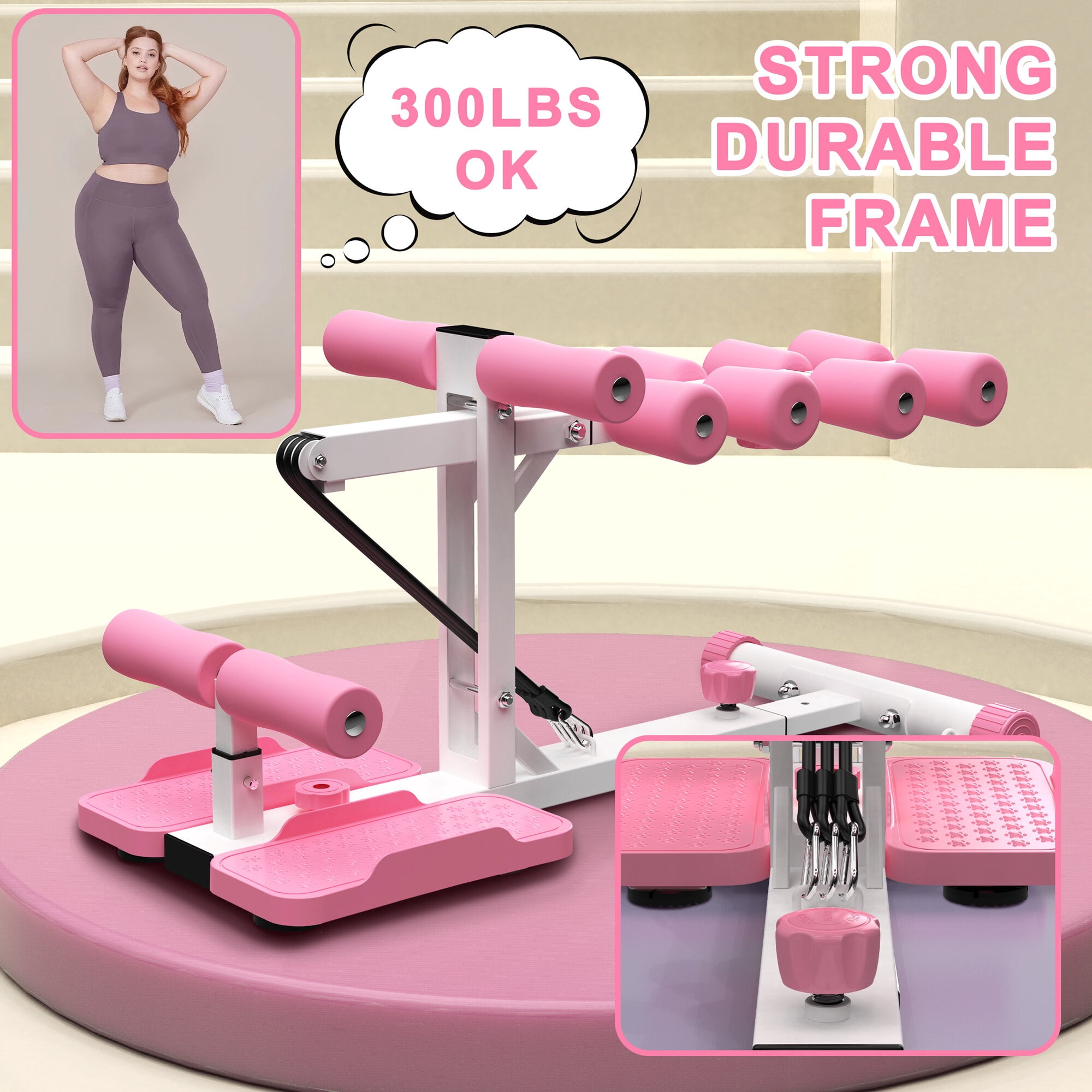 Exercise Equipment Deep Squat Machine for Home-Glutes Trainer Machine with Resistance Bands Squat Assist Trainer for Core & Legs Workout Ideal for Home Gym, Apartment & Office,Workout Equipment