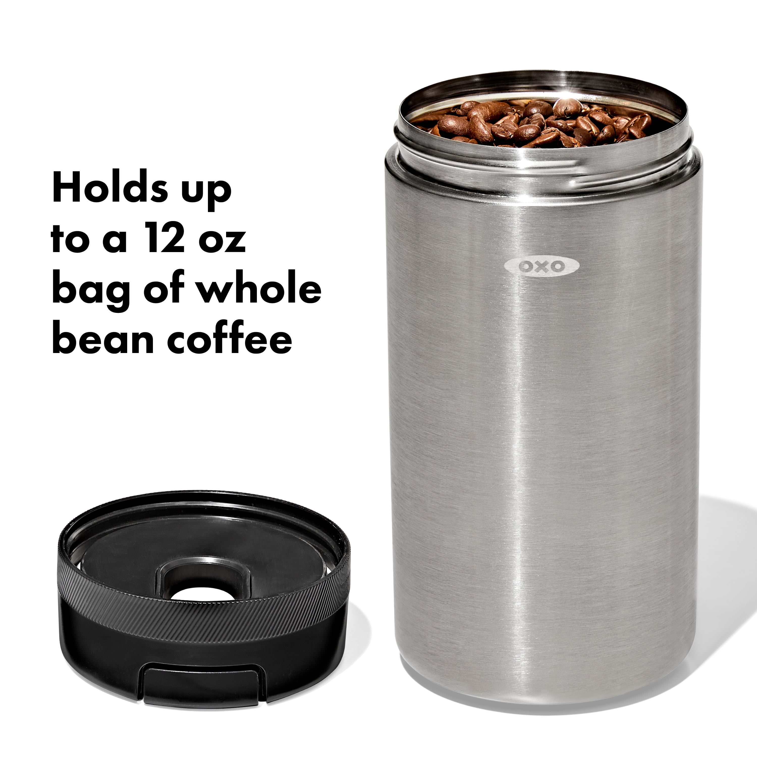 OXO Brew Stainless Steel Coffee Storage Container with Airtight