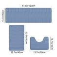 thumbnail image 3 of Leodye Memory Foam Bathroom Rugs Sets 3 Piece, Extra Thick Soft Absorbent Non Slip Upgraded, Washable Toilet Bath Mat Shower Carpet for Bedroom-15.7x47.2IN/15.7x23.6IN/15.7x19.7IN, 3 of 7