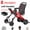 2Red-Left-Handed, variant on PAISEEC 2-in-1 Electric Wheelchair for Adults & Seniors, Foldable Power Wheelchair Rollator Combo with Height-Adjustable Handle, Airline Approved, 18 Miles Long Range, Red, Right-Handed