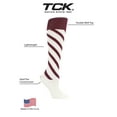 thumbnail image 2 of TCK Krazisox Candy Stripe Knee High Socks - Maroon White, 2 of 2