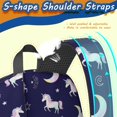 thumbnail image 5 of Unicorn and Moon Blue Pattern 17" School Backpacks for Teens,Waterproof Oxford Fabric,S-Shape Padded Straps for School,Travel,Hiking,Camping, 5 of 6