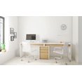 thumbnail image 5 of Nexera Chrono 3 Drawer Filing Cabinet, White And Natural Maple, 5 of 5