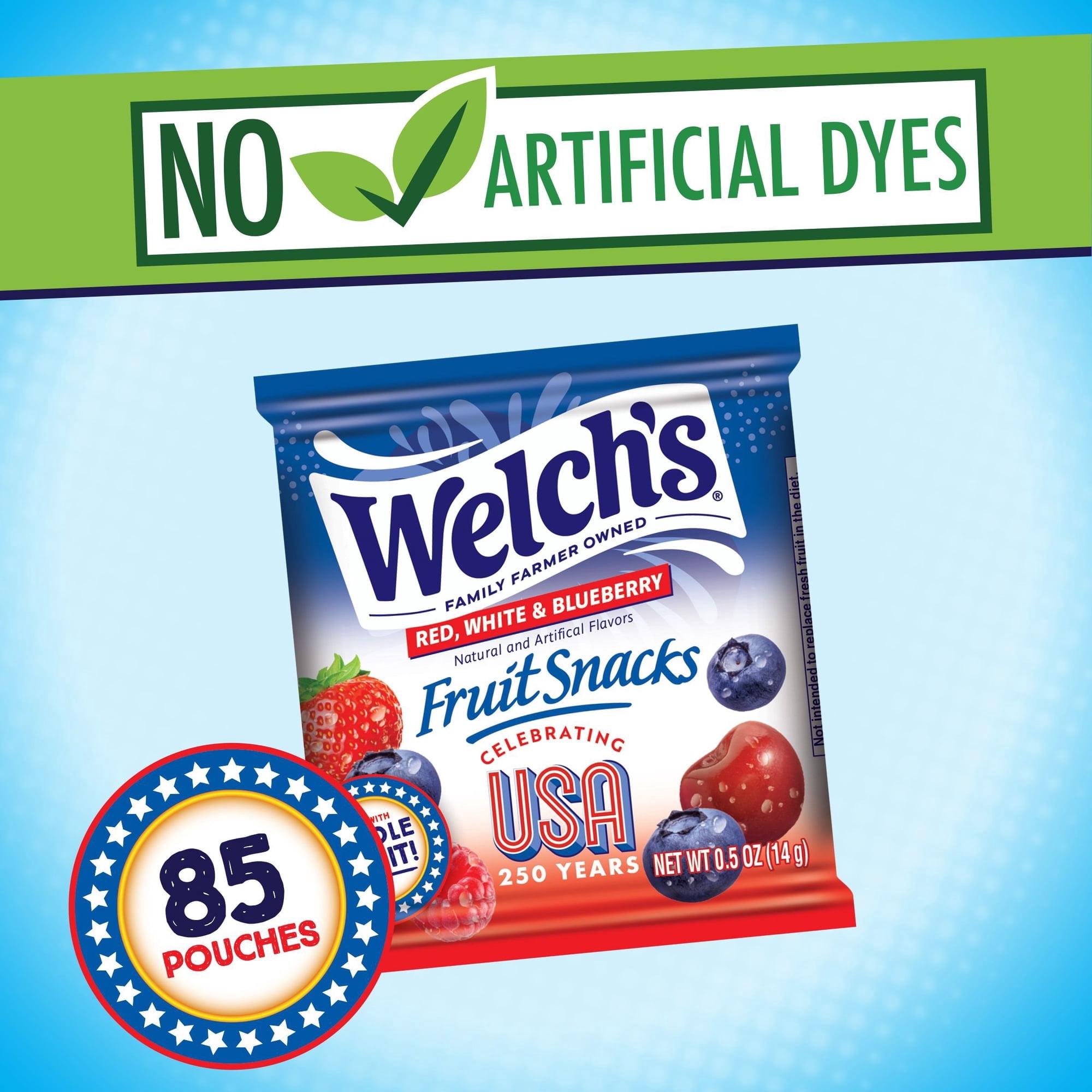 Welch's America's 250th Anniversary Fruit Snacks, 0.5 oz., 85 pk.