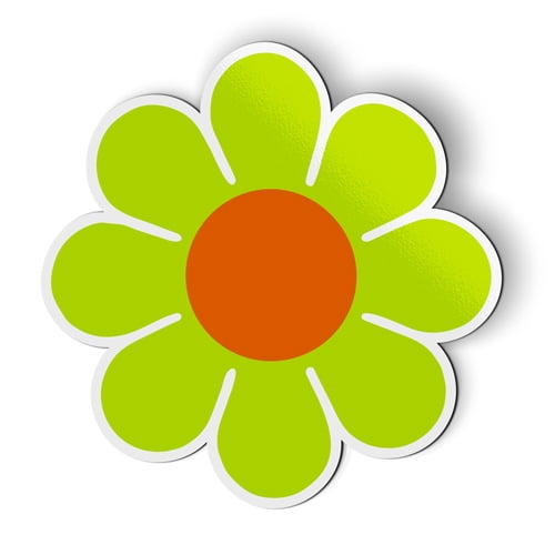 70's Daisy Flower Cute Retro - 5" Magnet for Car Locker Refrigerator