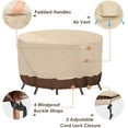 thumbnail image 3 of Outdoor Round Patio Furniture Covers Waterproof, Outside Table and Chair Covers (96" DIAx23 H) Beige Coffee, 3 of 5