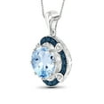thumbnail image 4 of JewelersClub Silver Necklaces for Women –Silver Necklace for Women .925 Sterling Silver – Sky Blue Topaz Necklace Centerpiece, Blue & White Diamond Accents – Hypoallergenic Pendant, 4 of 4