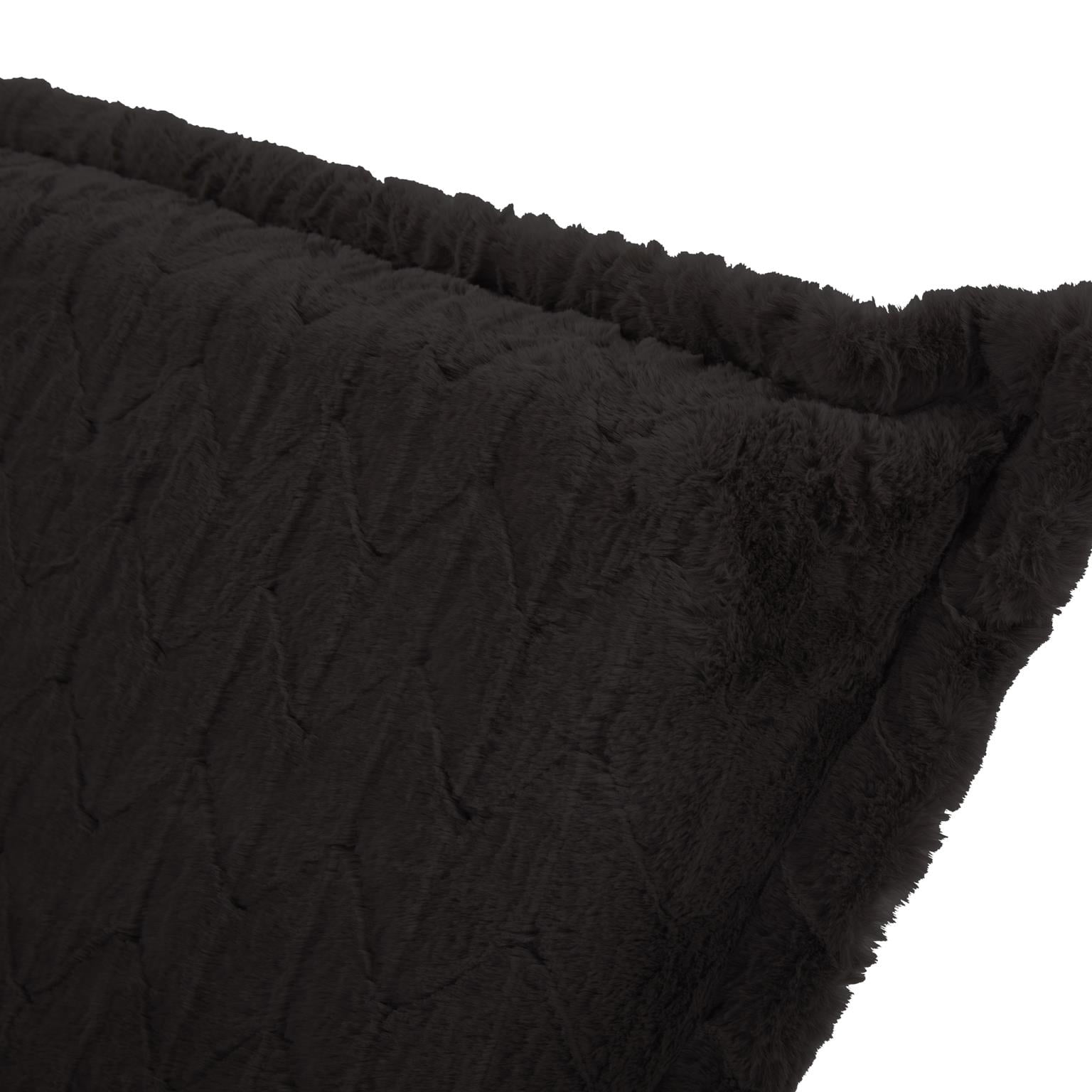 Scroll Puff Chair Angora Ebony